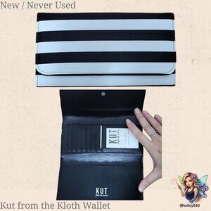 Kut from the Kloth Black & White Striped Wallet – NEW